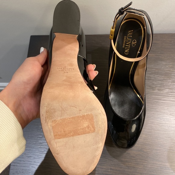 VALENTINO GARAVANI - TAN-GO PLATFORM PUMP IN PATENT LEATHER 155 MM - Picture 7 of 7